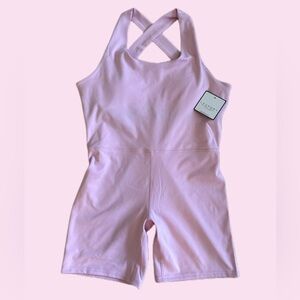Laundry By Shelli Segal pink active romper jumpsuit one piece size Med NWT